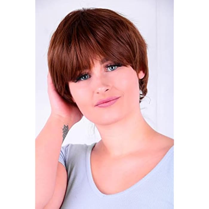 DILLARDS Women's Synthetic Hair Washable And Heat Tolerant Short Wig (Lights Brown) - Image 1